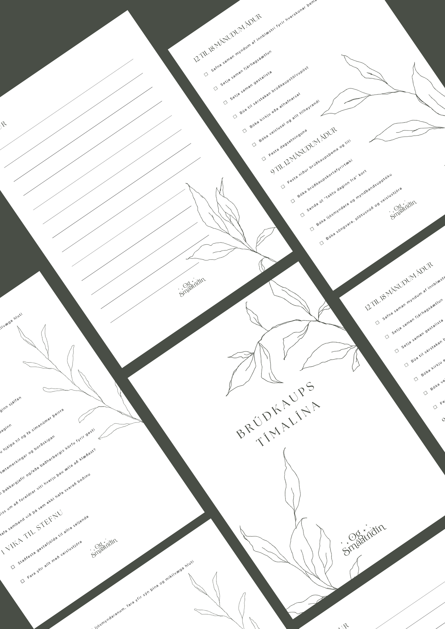 A simple wedding timeline