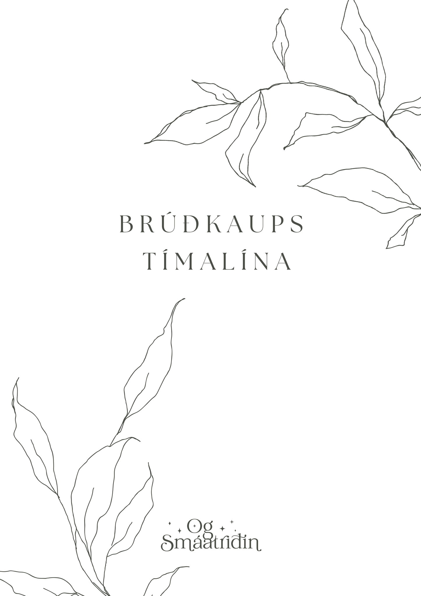 A simple wedding timeline